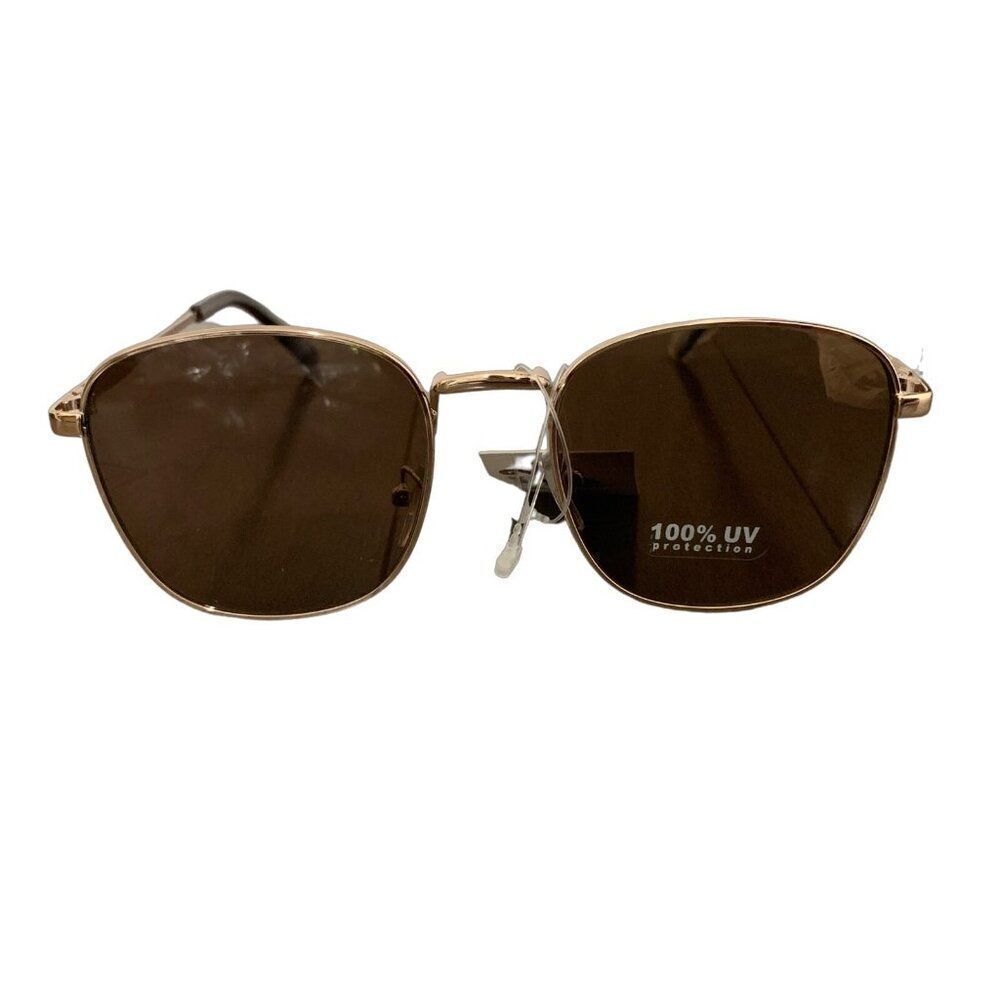 Womens new classic brown black Silver metal frame sunglasses UV Protection